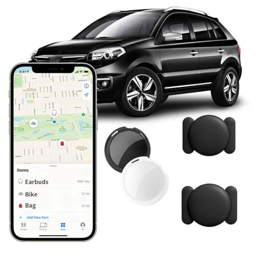 2 Pack GPS Tracker for Vehicles Work with Find My (iOS Only) Real Time Mini Car tracker Item Finder Global Coverage Tracki...