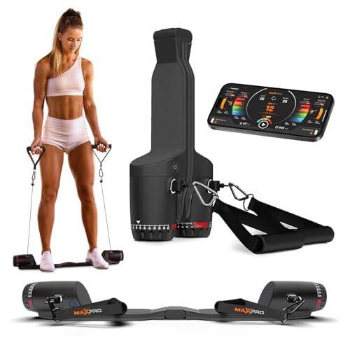 MAXPRO Fitness: Cable Home Gym | As Seen on Shark Tank | Versatile, Portable, Bluetooth Connected | Strength, HIIT, Cardi...