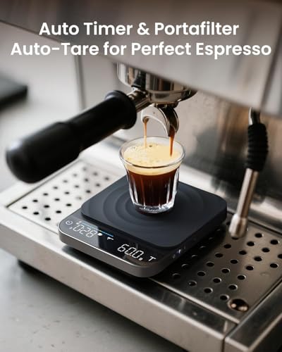 RENPHO Espresso Scale with Timer, Rechargeable Coffee Scale with Flow Rate Indicator, 0.1g Accurate Coffee Been Scale for ...