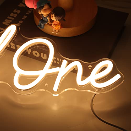 Britrio Wild One Neon Light Sign for Baby Shower Girl Boy One Year Birthday Party Supplies 1st Anniversary Wedding Decorat...