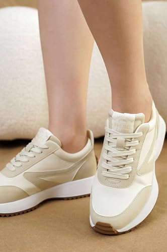 Project Cloud Womens Sneakers - Memory Foam Insole and Lightweight Spring Shoes - Non-Slip Lace Up Trendy Shoes - Fashion ...