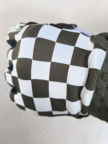 EXCEREY Chessboard Grid Motorcycles Racing Bicycles Full Finger Gloves for Adult Cycling Climbing Riding Biking Outdoor Sp...