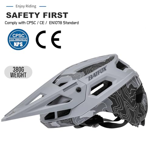 BATFOX Bike Helmet,Mountain Bike Helmet Helmets for Men Women Adults Youth