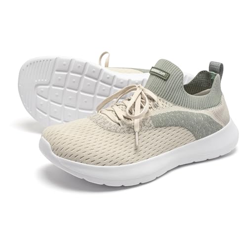 HOBIBEAR Mens Wide Toe Box Running Shoes/Womens Lightweight Walking Sneakers for Jogging