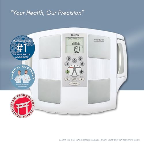 Tanita BC-568 InBody Digital Scale - Japan Technology Segmental Body Composition Analyzer with Smart BMI, Fat, Muscle Mass...