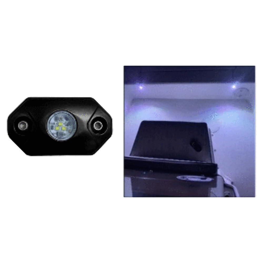Black Oak Led Rock Accent Light - White Plastic - Model Rl-W - One Size - Black Housing