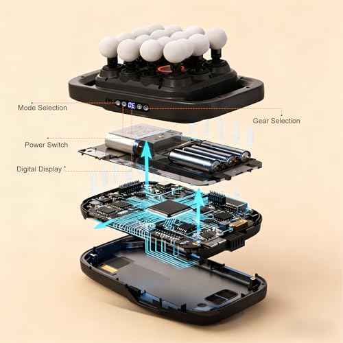 Jaxiuk Verniqo Massager, Husband 2.0 : Knot-Buster, 16 Head Massage Gun Set, 30 Intensity Levels & 3 Smart Modes, 50kg Dee...