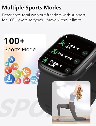 LODIMEKE 2025 Upgraded Smart Watch with Alexa, 1.83" Touchscreen Smartwatch, IP68 Waterproof, Heart Rate SpO2 Sleep Stress...