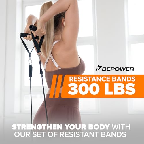 Resistance Bands Set with Handles, Heavy TRX Bands for Working Out, Elastic Exercise Bands with Therabands - Training Set ...