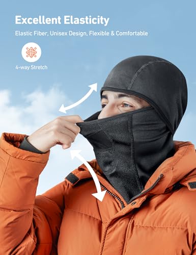 AstroAI Ski Mask Windproof Balaclava for Cold Weather, Winter Face Mask Breathable Stretchable for Skiing, Snowboarding, B...