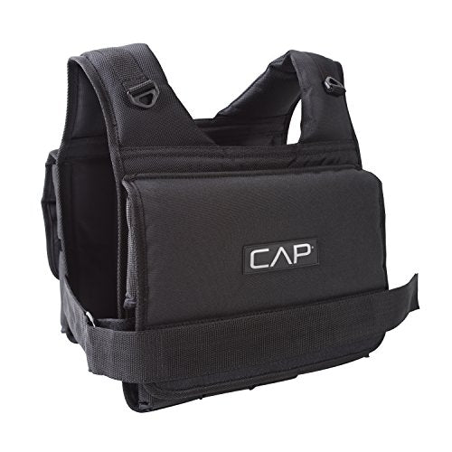CAP Barbell Adjustable Weighted Vest | 20-150 lbs | Heavy-Duty Workout Vest with Removable Iron Weights for Strength Train...