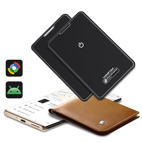 2 Pack Wallet Tracker Card for Android Bluetooth Tracker Work with Google Find Hub(Android Only), IP68 Waterproof, Item Fi...