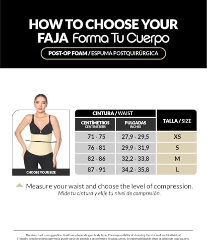 Forma Tu Cuerpo Lipo Foam 360 Short Wrap for Post Surgery Liposuction, Tummy Tuck, BBL Recovery, Abdominal Care, and Compr...