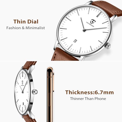 BEN NEVIS Watch, Mens Watch, Minimalist Fashion Simple Wrist Watch Analog Date with Leather Strap