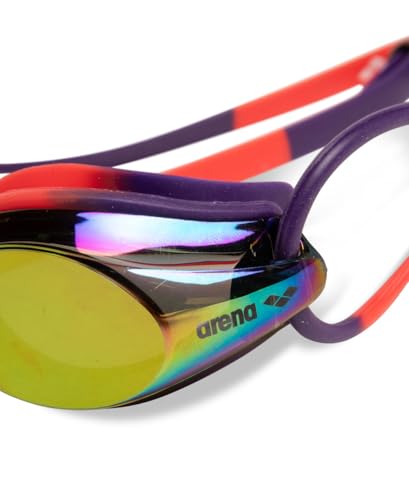 Arena Tracks Unisex Adult Essential Racing Swim Goggles Competitive Swimmers FINA-Approved Anti-Fog Mirror/Non-Mirror Lens