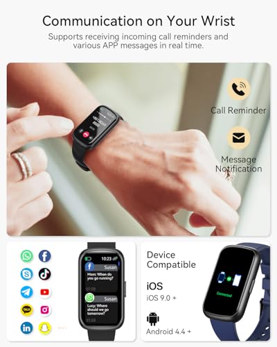 Fitness Tracker, Smart Watches for Women Men with Heart Rate/SpO2/Sleep Monitor, IP68 Waterproof Fitness Watches for Women...