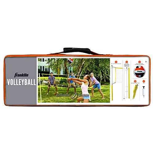 Franklin Sports Outdoor Volleyball Net Sets - Beach + Backyard Portable Volleyball Net with Poles - Complete Outdoor Volle...
