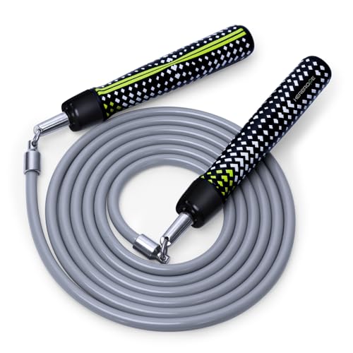 Hererope Weighted Jump Ropes for Men & Women, 1/2 LB Jump Rope Weighted With Ball-bearing, No-Slip Grip, Durable Steel Cab...