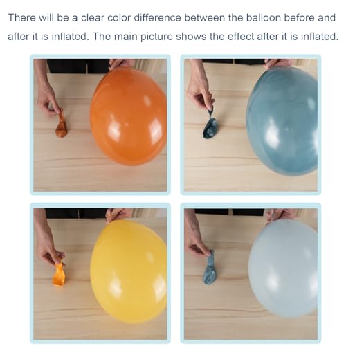 Retro Blue Yellow Orange Balloons, 12 Inch here come balloons Blue and Orange Balloons for Fall Thankgiving Here Comes the...