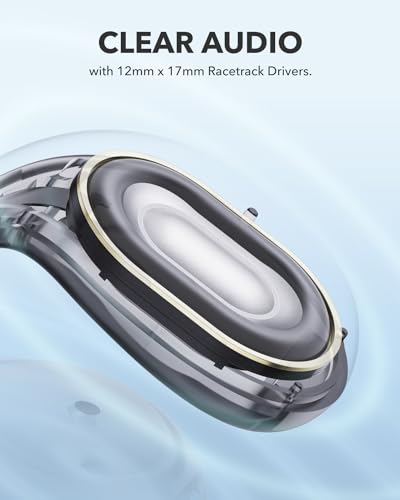Soundcore C30i by Anker, Open-Ear Earbuds, Clip-On Headphones, Lightweight Comfort, Small-Ear Friendly, Stable Fit, Firm-S...