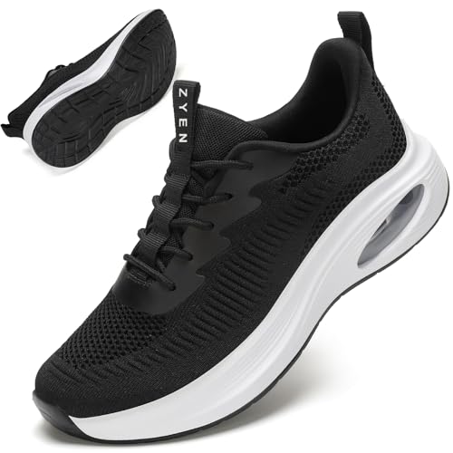ZYEN Wide Toe Box Shoes Women Air Cushion Road Running Shoes Extra Wide Width Sneakers Arch Support Gym Athletic Tennis Sn...