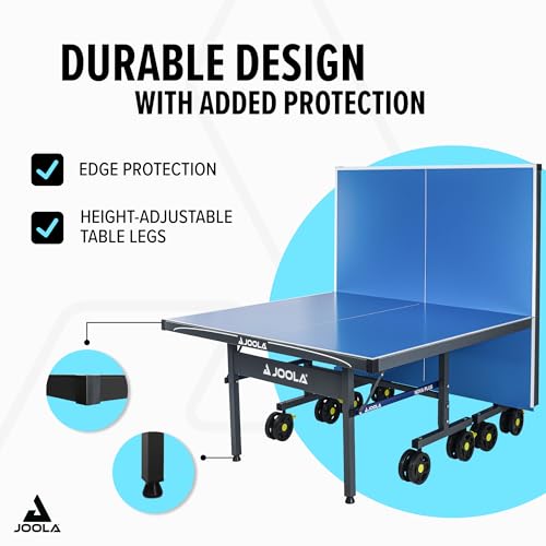 JOOLA NOVA Outdoor Ping Pong Table with Waterproof Table Tennis Net Set - Quick Assembly - All Weather Aluminum Composite ...