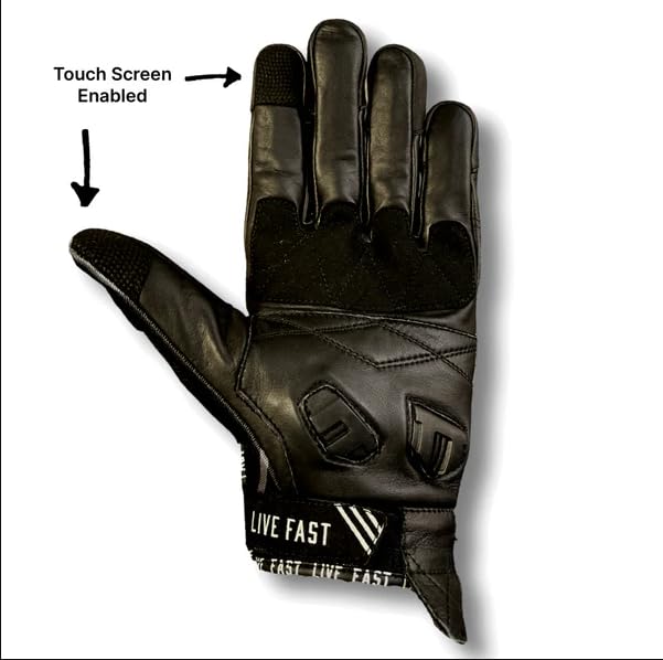 Live Fast Modelo Toxico Motorcycle Gloves - Best Mountain Leather Dirt Bike Moto Riding Motorcycle/Motocross Gloves for Me...