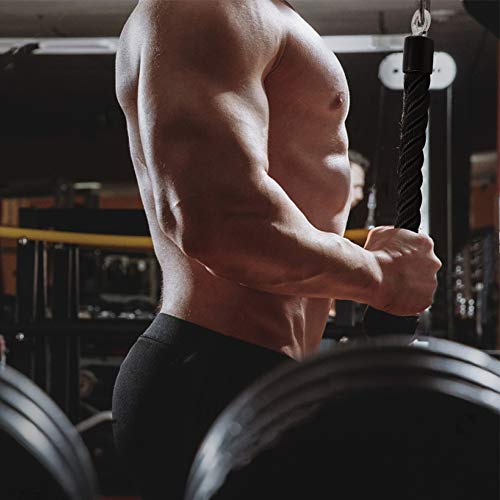 HYVAWO Pull Down Rope Single Grip Tricep Bicep Exercise Attachment for Cable Machines Gym Pulley Workout