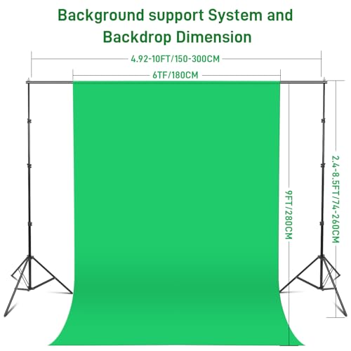 Photography Lighting kit with Backdrops, 8.5x10ft Backdrop Stands, Zyernar LED Bulbs Umbrella Softbox Continuous Lighting,...