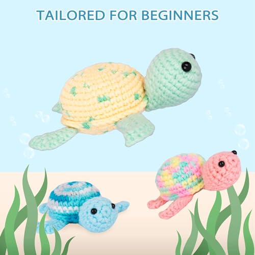 Crochetta Crochet Kit for Beginners, Beginner Crochet Kit for Adults with Step-by-Step Video Tutorials, DIY Crochet Animal...