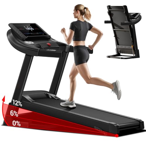 CJIZILT Treadmill with 3-Level Incline for Home and 3.0 HP Quiet Brushless, 8.7 MPH, 300 lbs Capacity