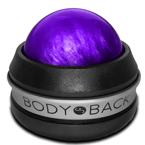 Body Back Manual Massage Roller Ball | Deep Tissue Roller & Lacrosse Ball - Hand Held Massager for Sore Muscles & Joint Pa...