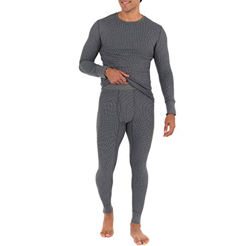 Fruit of the Loom mens Recycled Waffle Thermal Underwear Set (Top and Bottom)