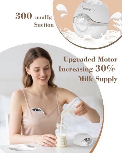 Electric Breast Pump Hands Free, Wearable Breast Pump with 4 Modes/12 Levels, Portable Painless Pumping, Adjustable Flange...