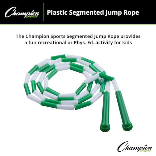 Champion Sports Plastic Segmented Jump Ropes – 7 to 16 ft Lengths – Fun, Durable Ropes for All Ages, Available in Multiple...