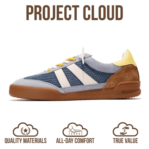 Project Cloud Genuine Leather Casual Sneakers for Women - Memory Foam Insoles Lace-Up Womens Shoes & Lightweight Women's F...