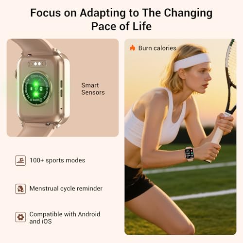 Smart Watch For Women Men ,1.91" HD Screen Fitness Watch With LED Flashlight,100+ Sport Modes Fitness Tracker, Womens Watc...