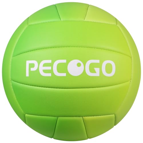 PECOGO Size 5 Volleyball - Durable PU Leather, Indoor/Outdoor. Soft Control, Great Airtightness for Training/Games. Ideal ...