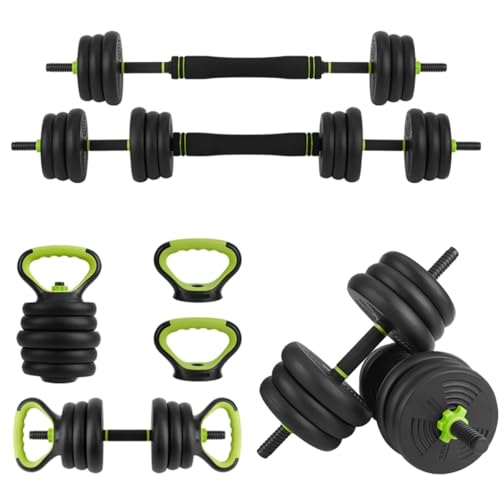 4-In-1 Adjustable Dumbbell Set with Connector(44/66/88LBS), Converts to Dumbbells, Barbells, Kettlebells & Push Up Stand, ...