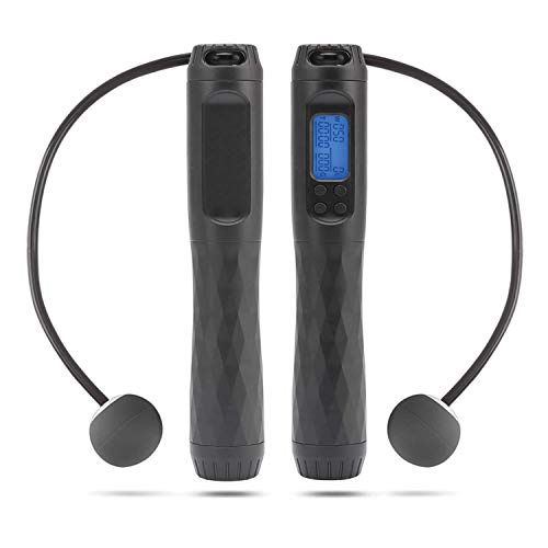 Zoë's Corner: Cordless Weighted Digital Counter Jump Rope for Crossfit Cardio WOD, Exercise, Boxing, Martial Arts, MMA Tra...