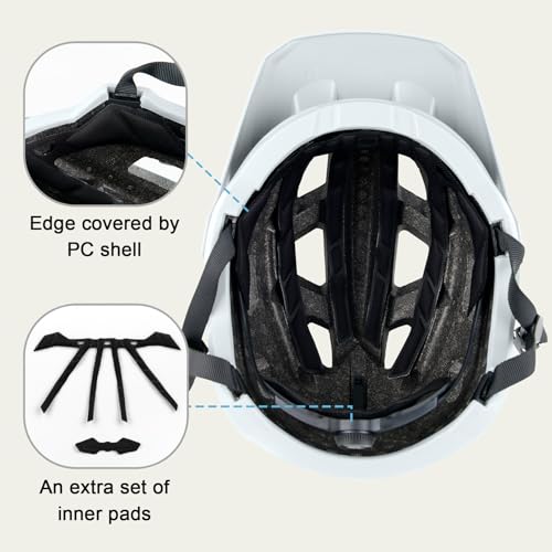 OUWOR Bike Helmet for Adult & Youth, Lightweight MTB Helmet with Adjustable Visor for Mountain/Road Cycling, 2 Sizes for M...