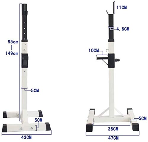 OTQEFTN Barbell Rack Adjustable Squat Stand Dipping Station Gym Weight Bench Press Stand Home Weights Dumbbell Bench Dumbb...