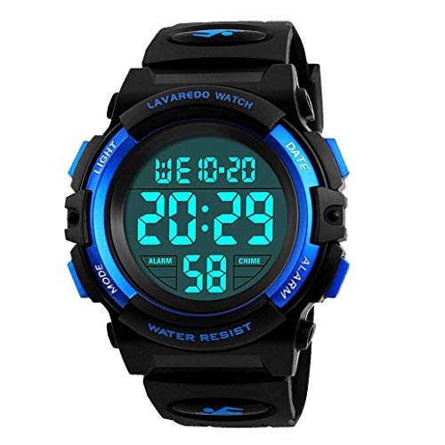Kids Watch,Boys Watch for 3-15 Year Old Boys,Digital Sport Outdoor Multifunctional Chronograph LED 50 M Waterproof Alarm C...