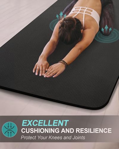 Extra Long & Wide Thick Yoga Mat for Tall Men & Women, 84'' x 32'' x 7mm Oversized Yoga Mat Double-Sided Non Slip, Pro TPE...