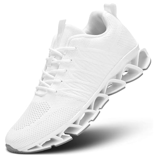 Mens Running Walking Shoes Lace-up Blade Tennis Casual Fashion Sneakers Comfort Non Slip Work Sport Athletic Trainers