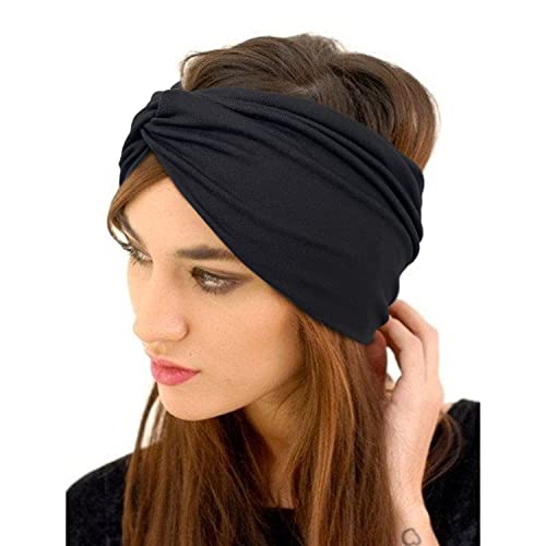 Jesries 10 PCS Women Headbands African Wide Hair Wrap Extra Turban Head Bands for Lady Large Sport Workout Stretch Non-sli...