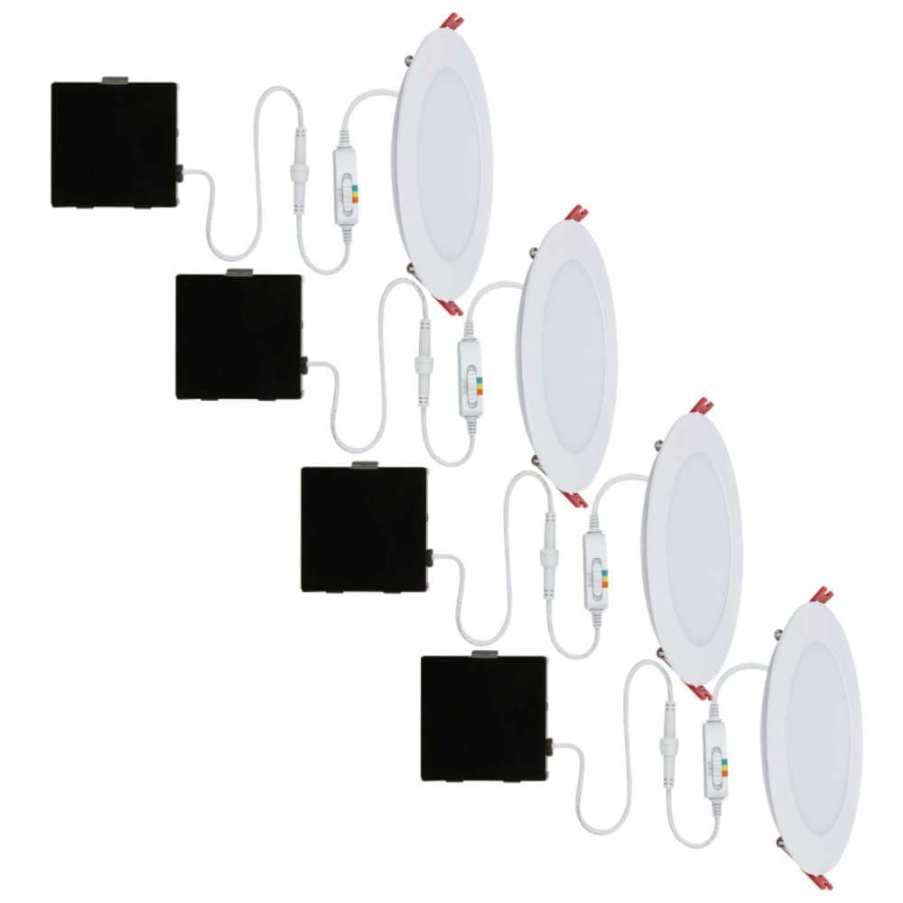 Globe 91495 Led Recessed Lighting Kit, White, 4"