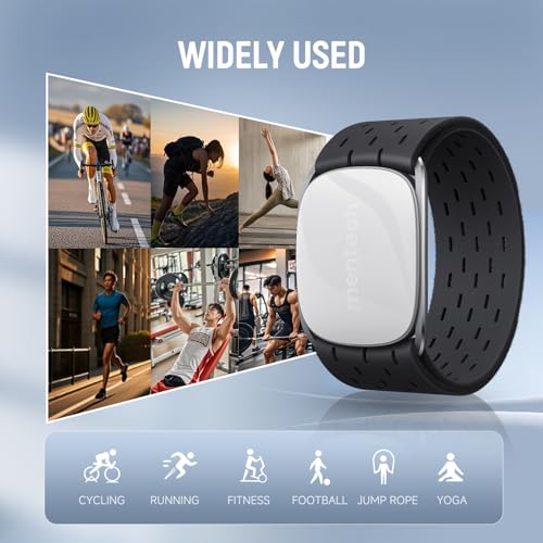 ANT+ Bluetooth Heart Rate Monitor, Portable Arm Heart Rate Monitor, 140 Hours Battery Life, Real Time Monitoring, Custom I...
