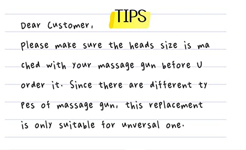 Falafale 6Pcs Massage Heads with Storage Bag, Replaceable Massager Gun Attachment, Massage Gun Deep Tissue Plug&Play Appli...