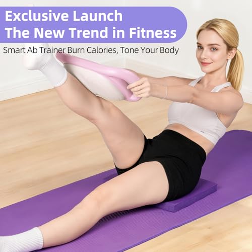 OurStarry Smart Ab Trainer Machine with Music & Counter, Sit Up Assistant Core Workout Equipment with Foam Cushion for Hom...